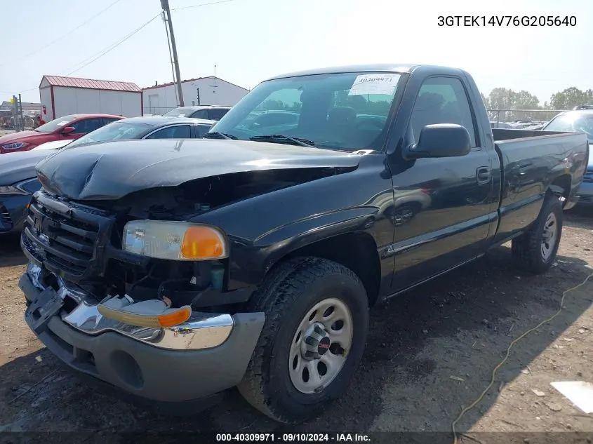 2006 GMC Sierra 1500 Work Truck VIN: 3GTEK14V76G205640 Lot: 40309971