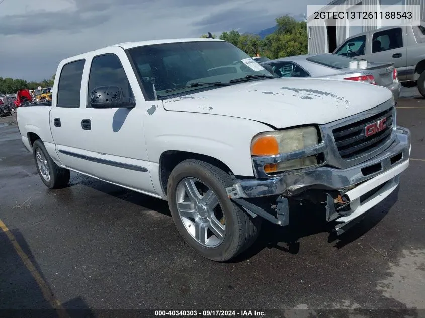 2006 GMC Sierra 1500 Slt VIN: 2GTEC13T261188543 Lot: 40340303