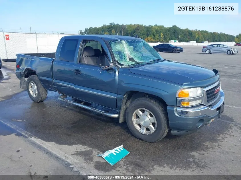 2006 GMC Sierra 1500 Sle1 VIN: 2GTEK19B161288876 Lot: 40380578