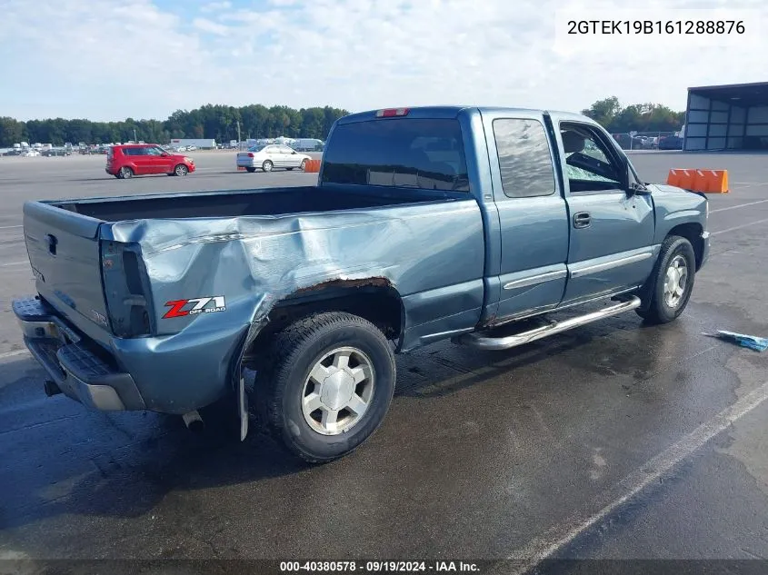 2006 GMC Sierra 1500 Sle1 VIN: 2GTEK19B161288876 Lot: 40380578