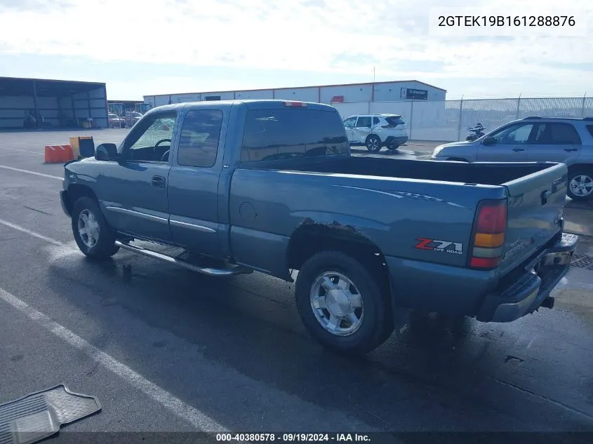 2006 GMC Sierra 1500 Sle1 VIN: 2GTEK19B161288876 Lot: 40380578