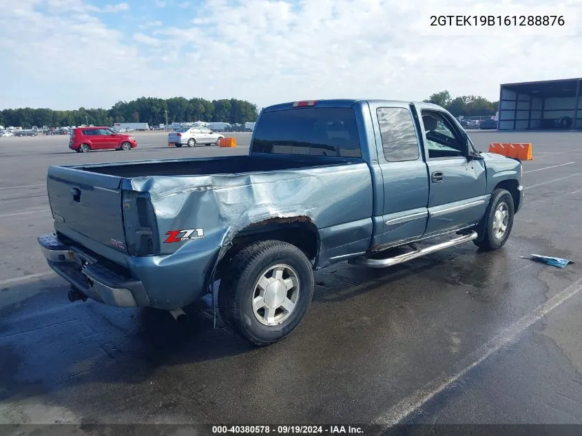 2006 GMC Sierra 1500 Sle1 VIN: 2GTEK19B161288876 Lot: 40380578