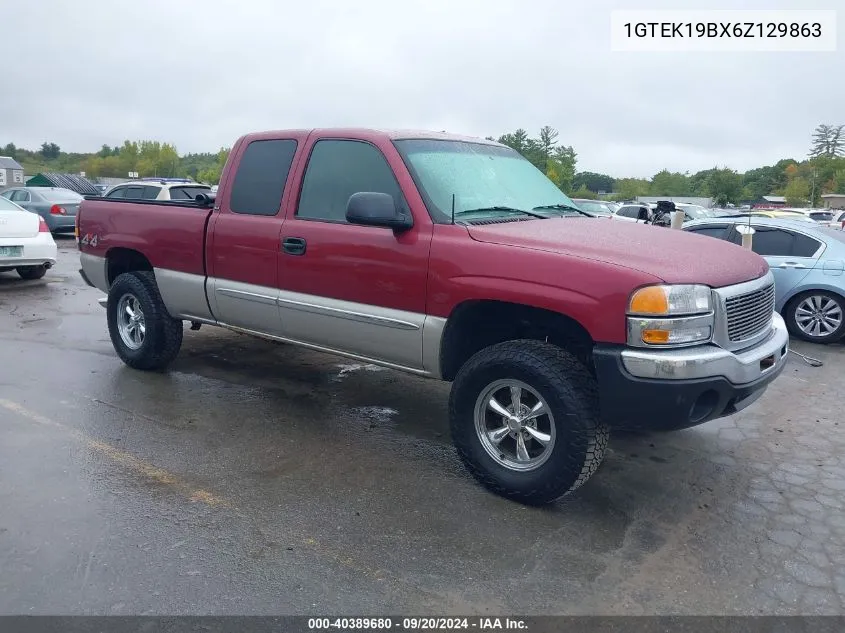 2006 GMC Sierra 1500 Sle2 VIN: 1GTEK19BX6Z129863 Lot: 40389680