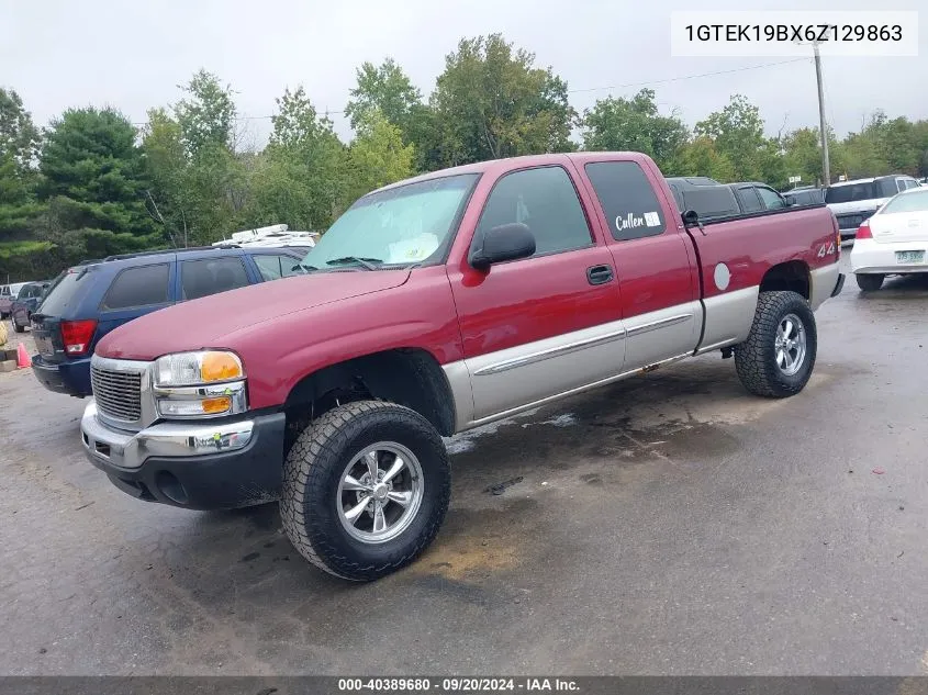 2006 GMC Sierra 1500 Sle2 VIN: 1GTEK19BX6Z129863 Lot: 40389680