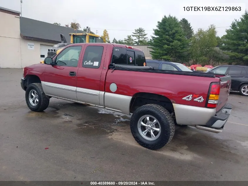 2006 GMC Sierra 1500 Sle2 VIN: 1GTEK19BX6Z129863 Lot: 40389680