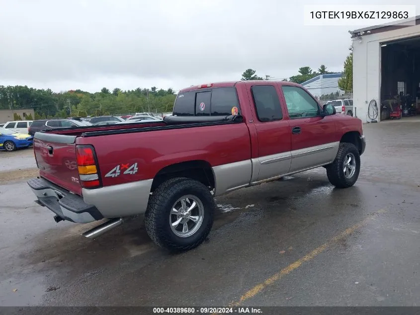 2006 GMC Sierra 1500 Sle2 VIN: 1GTEK19BX6Z129863 Lot: 40389680