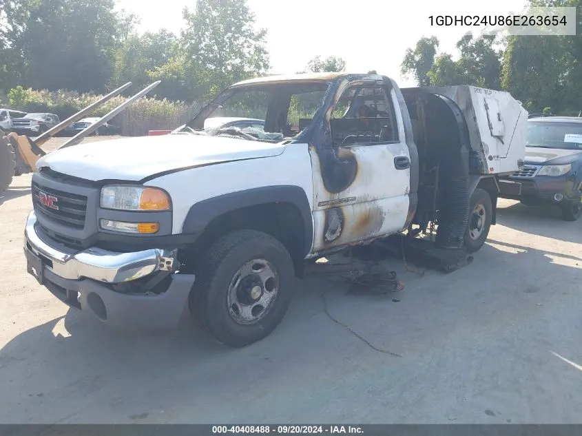 2006 GMC Sierra 2500Hd Work Truck VIN: 1GDHC24U86E263654 Lot: 40408488