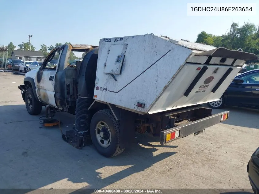 2006 GMC Sierra 2500Hd Work Truck VIN: 1GDHC24U86E263654 Lot: 40408488