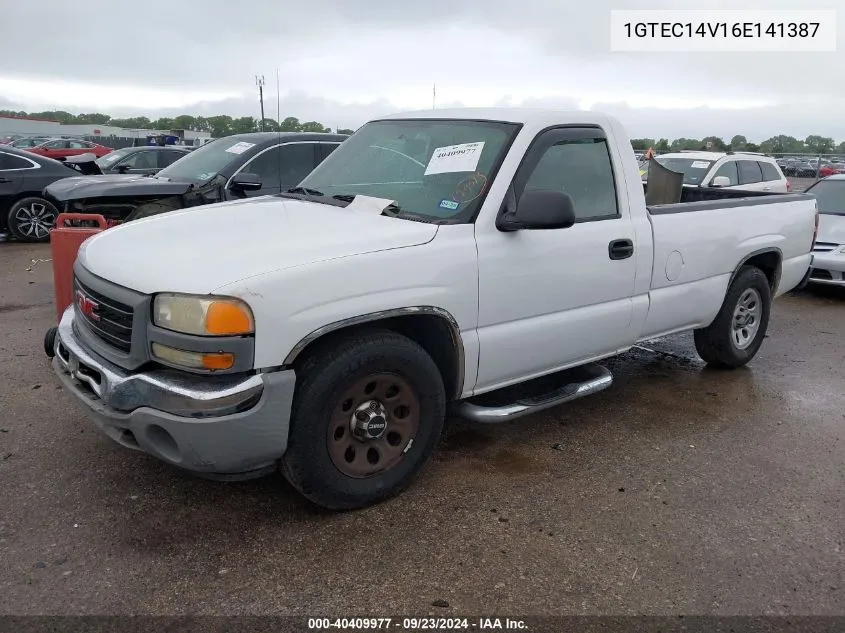 2006 GMC Sierra 1500 Work Truck VIN: 1GTEC14V16E141387 Lot: 40409977