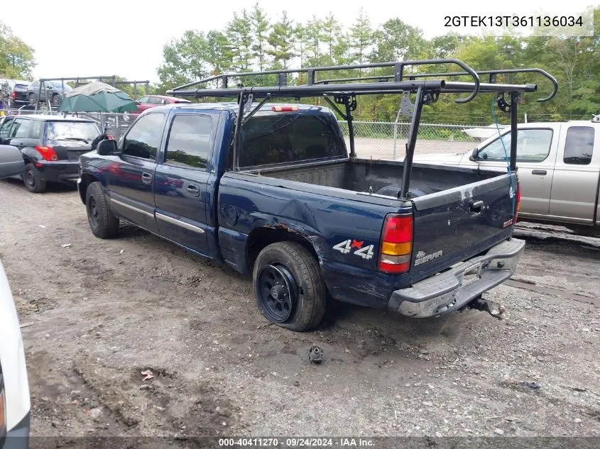 2006 GMC Sierra 1500 Sle2 VIN: 2GTEK13T361136034 Lot: 40411270