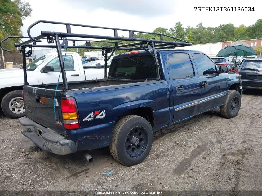 2006 GMC Sierra 1500 Sle2 VIN: 2GTEK13T361136034 Lot: 40411270