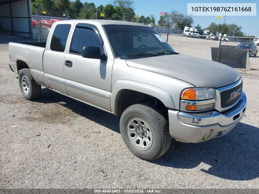 2006 GMC Sierra 1500 Sle1 VIN: 1GTEK19B76Z161668 Lot: 40433481