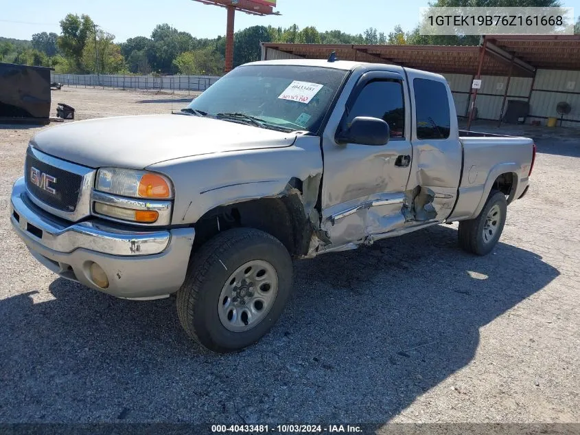 2006 GMC Sierra 1500 Sle1 VIN: 1GTEK19B76Z161668 Lot: 40433481