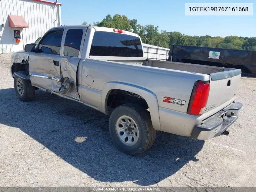 2006 GMC Sierra 1500 Sle1 VIN: 1GTEK19B76Z161668 Lot: 40433481