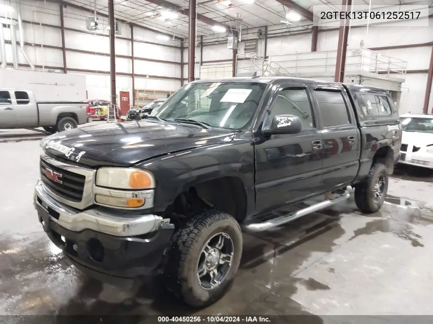 2006 GMC Sierra 1500 Sle2 VIN: 2GTEK13T061252517 Lot: 40450256