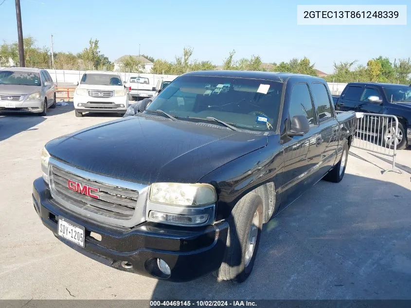 2006 GMC Sierra 1500 Sle1 VIN: 2GTEC13T861248339 Lot: 40469145