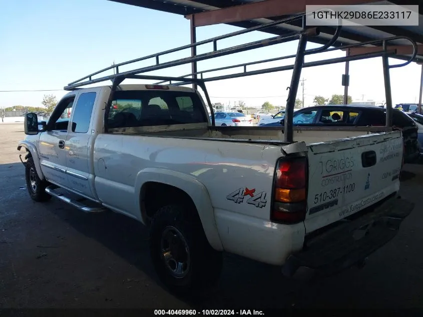 2006 GMC Sierra 2500Hd Sl/Sle1/Sle2/Slt/Work Truck VIN: 1GTHK29D86E233117 Lot: 40469960