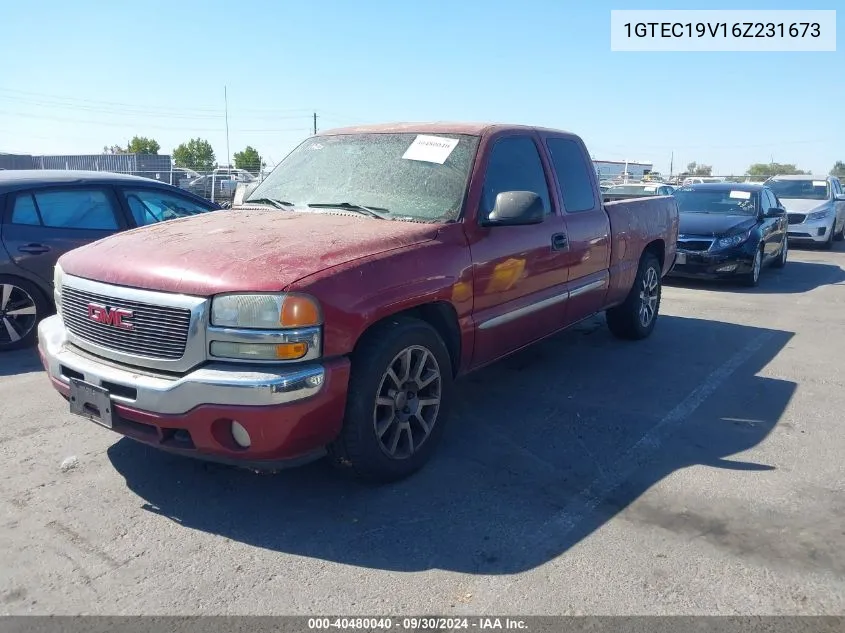 2006 GMC Sierra 1500 Sle1 VIN: 1GTEC19V16Z231673 Lot: 40480040