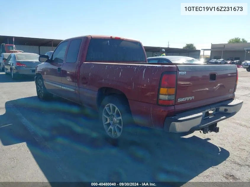 2006 GMC Sierra 1500 Sle1 VIN: 1GTEC19V16Z231673 Lot: 40480040