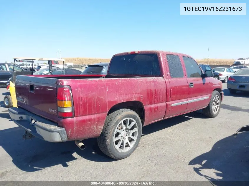 2006 GMC Sierra 1500 Sle1 VIN: 1GTEC19V16Z231673 Lot: 40480040