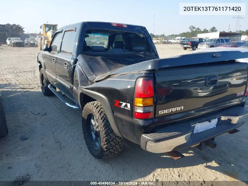 2006 GMC Sierra 1500 Sle2 VIN: 2GTEK13T761171420 Lot: 40496034