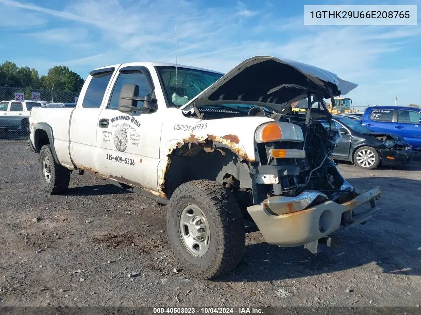 2006 GMC Sierra 2500Hd Sl VIN: 1GTHK29U66E208765 Lot: 40503023