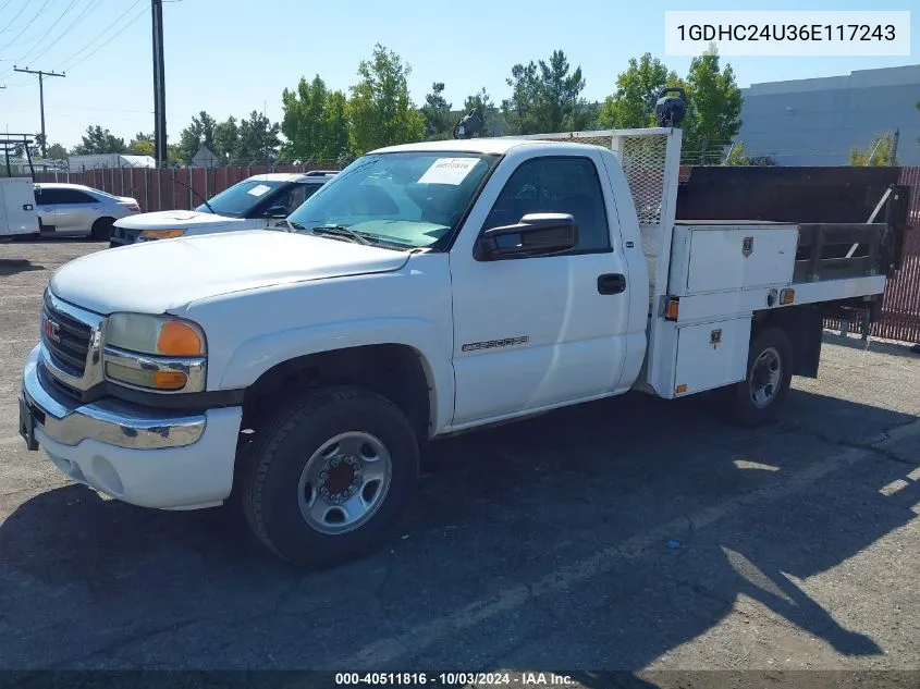 2006 GMC Sierra 2500Hd Sle1 VIN: 1GDHC24U36E117243 Lot: 40511816