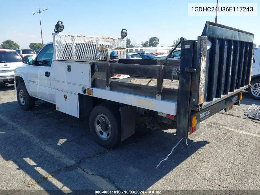 2006 GMC Sierra 2500Hd Sle1 VIN: 1GDHC24U36E117243 Lot: 40511816