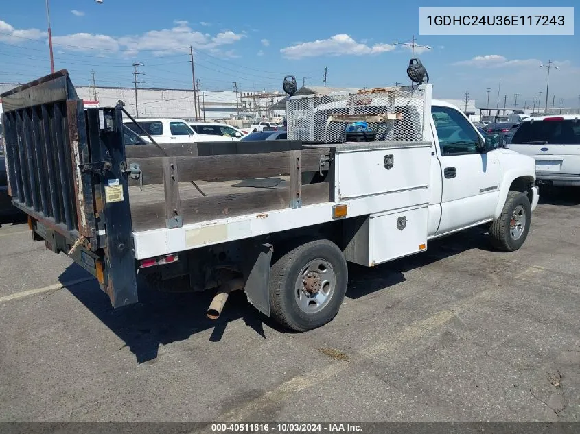 2006 GMC Sierra 2500Hd Sle1 VIN: 1GDHC24U36E117243 Lot: 40511816