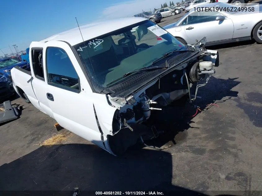 2006 GMC Sierra 1500 Work Truck VIN: 1GTEK19V46Z249958 Lot: 40581202