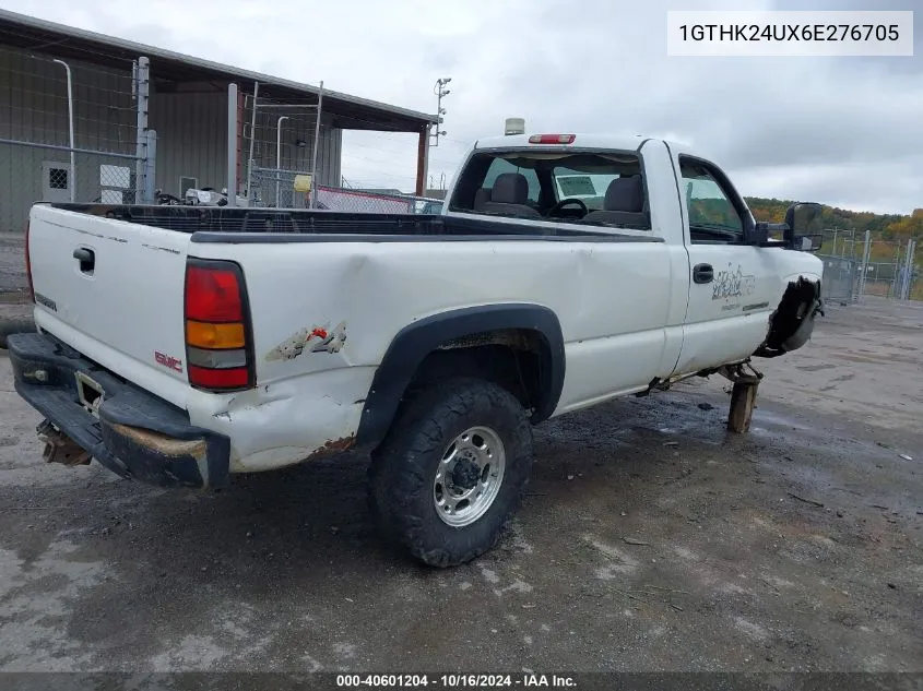 2006 GMC Sierra 2500Hd Work Truck VIN: 1GTHK24UX6E276705 Lot: 40601204