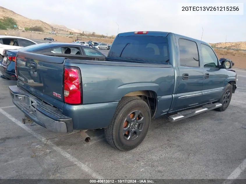 2006 GMC Sierra 1500 Sl VIN: 2GTEC13V261215256 Lot: 40613012