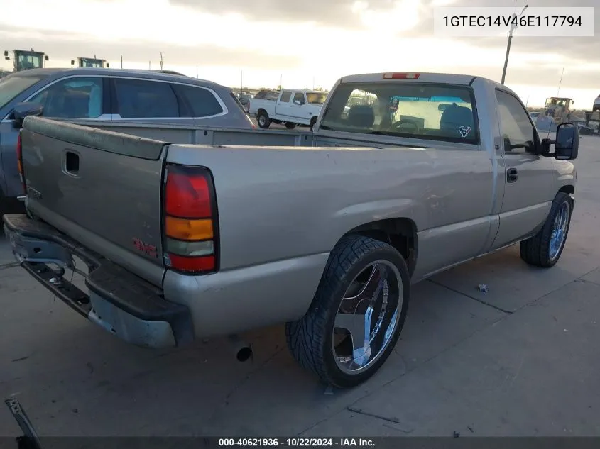 2006 GMC Sierra 1500 Sl/Sle1/Work Truck VIN: 1GTEC14V46E117794 Lot: 40621936