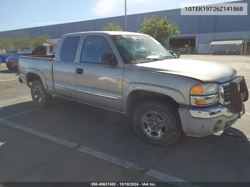 2006 GMC Sierra 1500 Sle2 VIN: 1GTEK19T26Z141868 Lot: 40637492