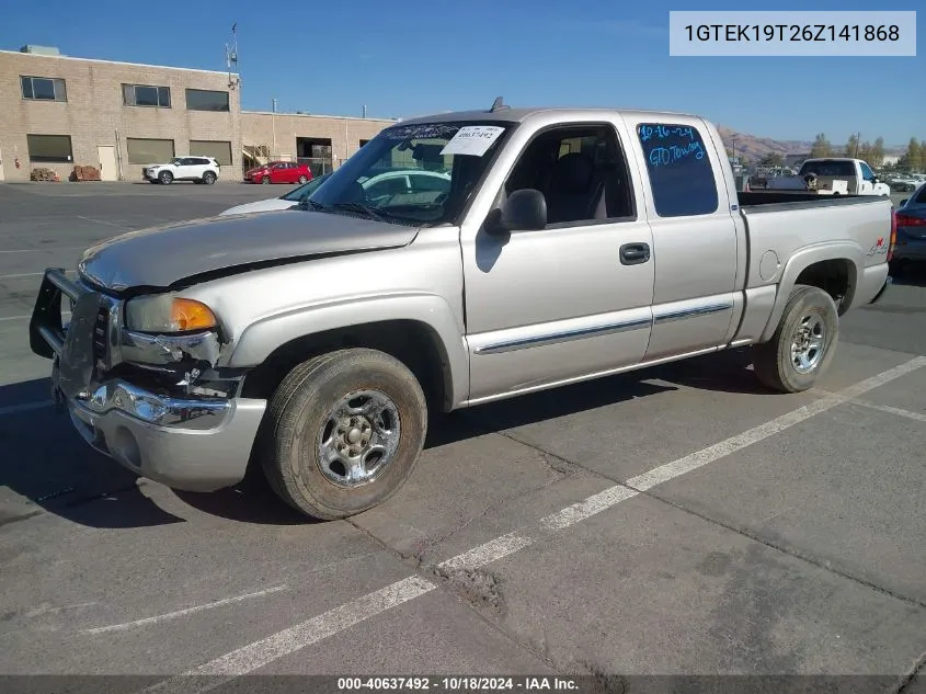 2006 GMC Sierra 1500 Sle2 VIN: 1GTEK19T26Z141868 Lot: 40637492