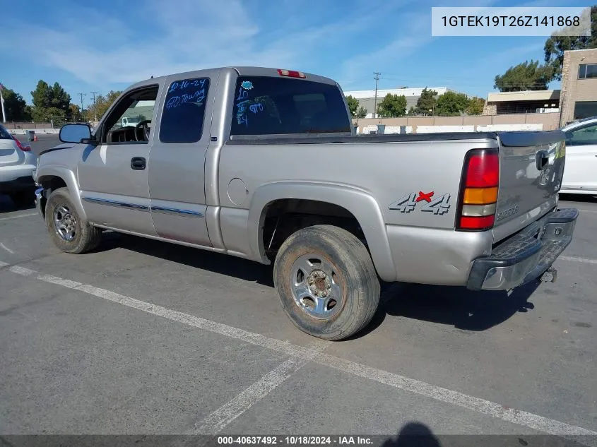 2006 GMC Sierra 1500 Sle2 VIN: 1GTEK19T26Z141868 Lot: 40637492