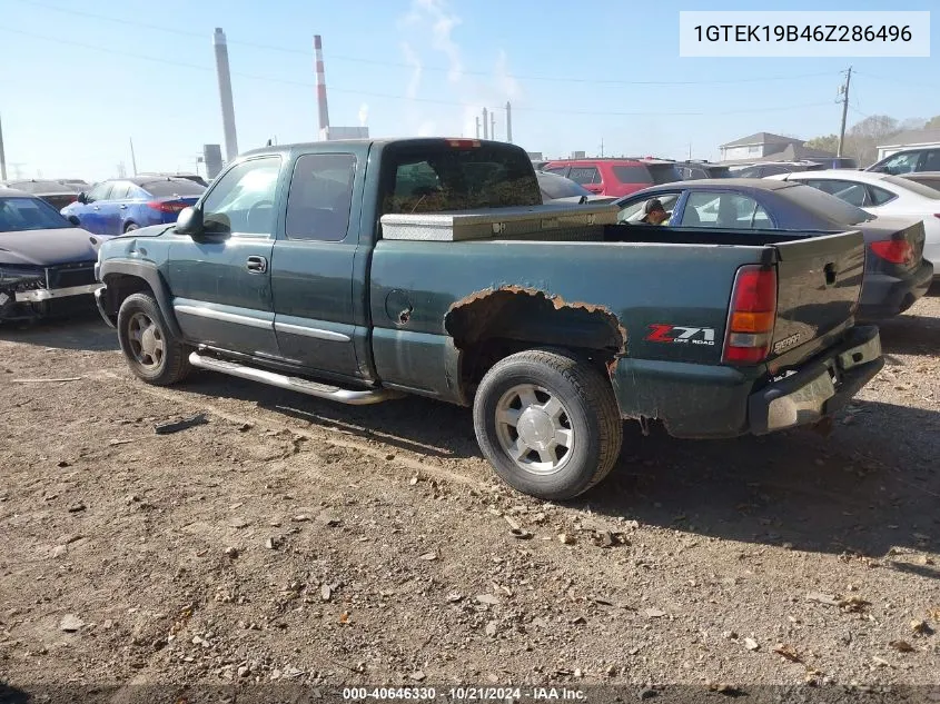 2006 GMC Sierra 1500 Slt VIN: 1GTEK19B46Z286496 Lot: 40646330