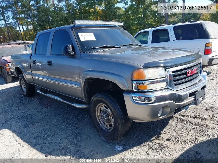 2006 GMC Sierra 1500Hd Sle1 VIN: 1GTGK13U76F126617 Lot: 40649680