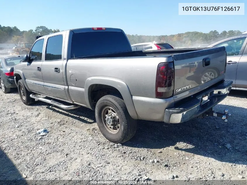 2006 GMC Sierra 1500Hd Sle1 VIN: 1GTGK13U76F126617 Lot: 40649680