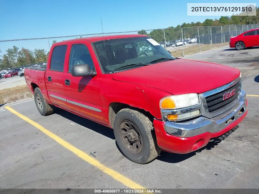 2006 GMC Sierra 1500 Sl VIN: 2GTEC13V761291510 Lot: 40650877