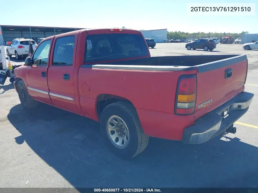 2006 GMC Sierra 1500 Sl VIN: 2GTEC13V761291510 Lot: 40650877