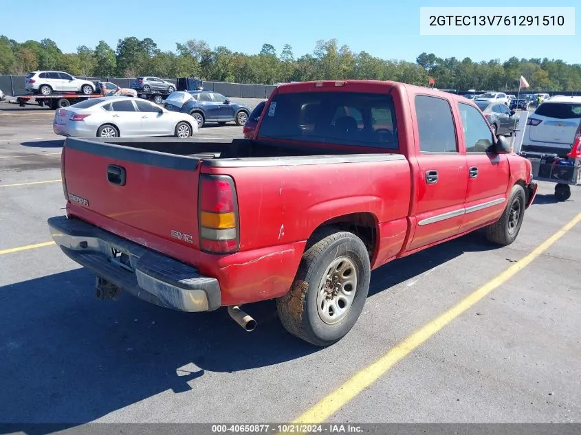 2006 GMC Sierra 1500 Sl VIN: 2GTEC13V761291510 Lot: 40650877