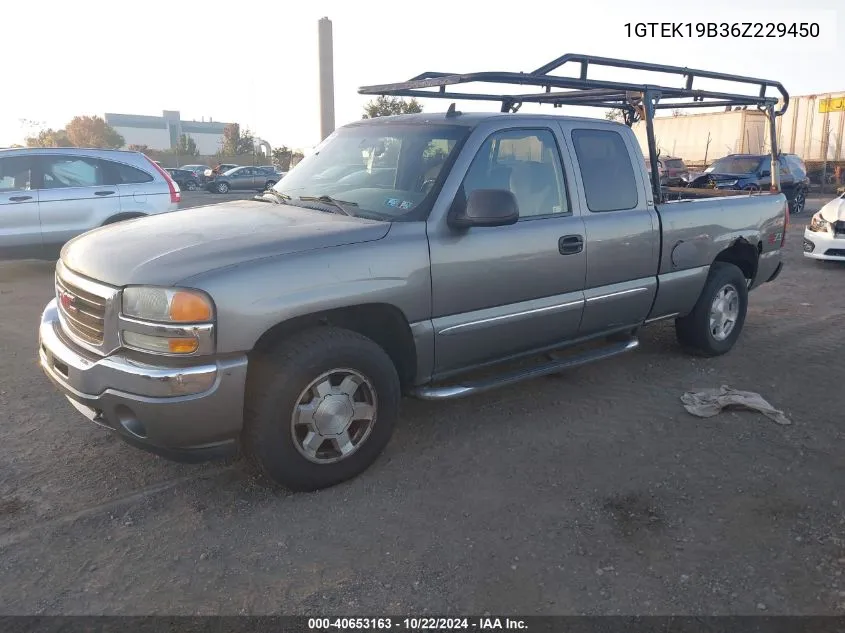 2006 GMC Sierra 1500 Sle1 VIN: 1GTEK19B36Z229450 Lot: 40653163