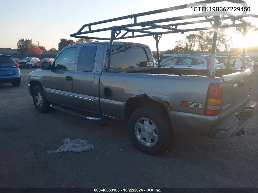 2006 GMC Sierra 1500 Sle1 VIN: 1GTEK19B36Z229450 Lot: 40653163