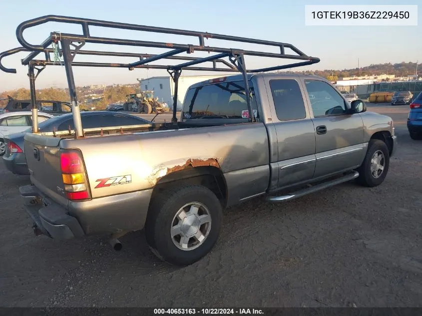 2006 GMC Sierra 1500 Sle1 VIN: 1GTEK19B36Z229450 Lot: 40653163