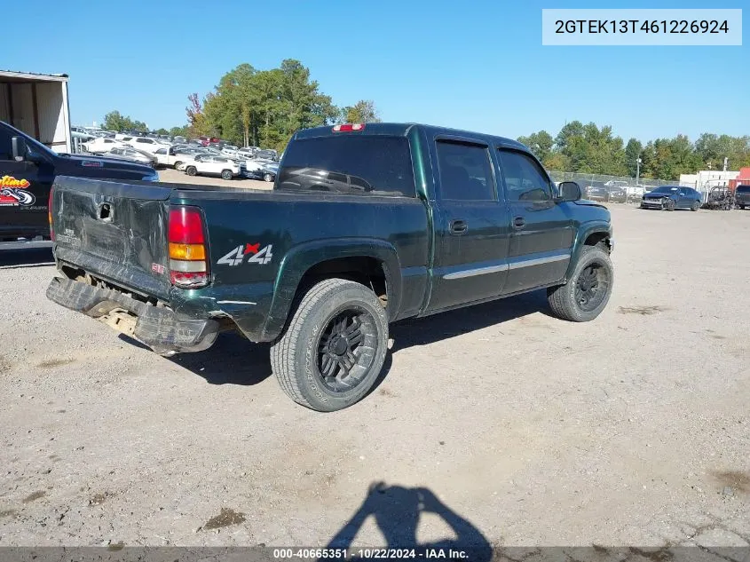 2006 GMC Sierra 1500 Sle1 VIN: 2GTEK13T461226924 Lot: 40665351