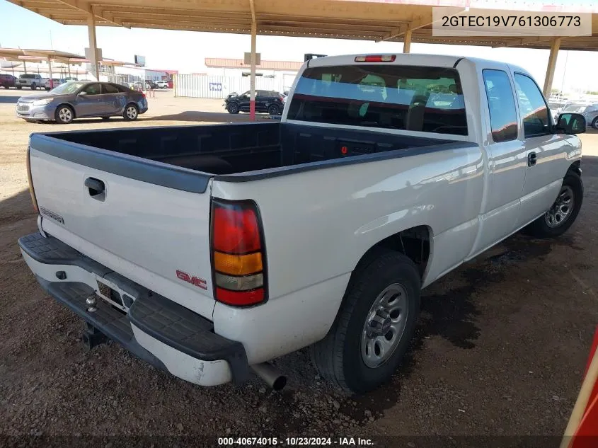 2006 GMC Sierra 1500 Work Truck VIN: 2GTEC19V761306773 Lot: 40674015