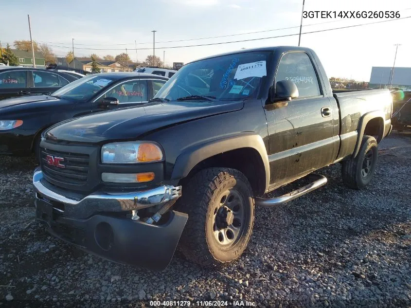 2006 GMC Sierra 1500 Work Truck VIN: 3GTEK14XX6G260536 Lot: 40811279