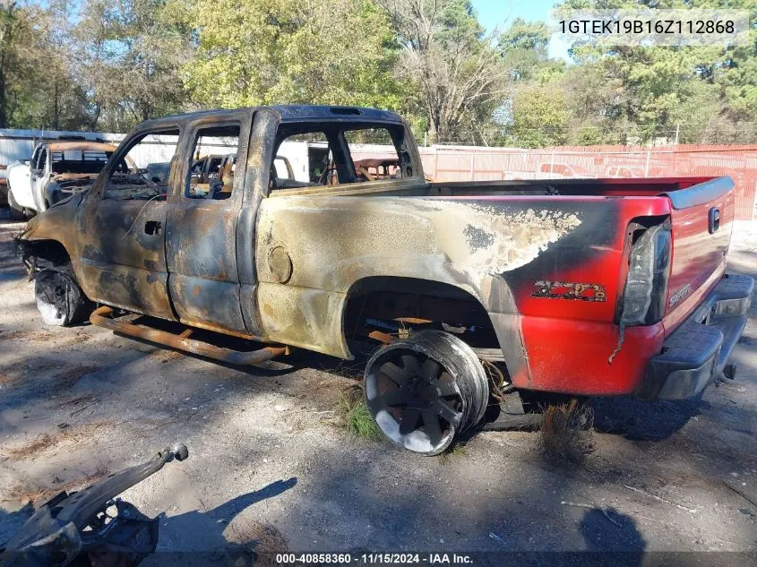 2006 GMC Sierra 1500 Sle2 VIN: 1GTEK19B16Z112868 Lot: 40858360