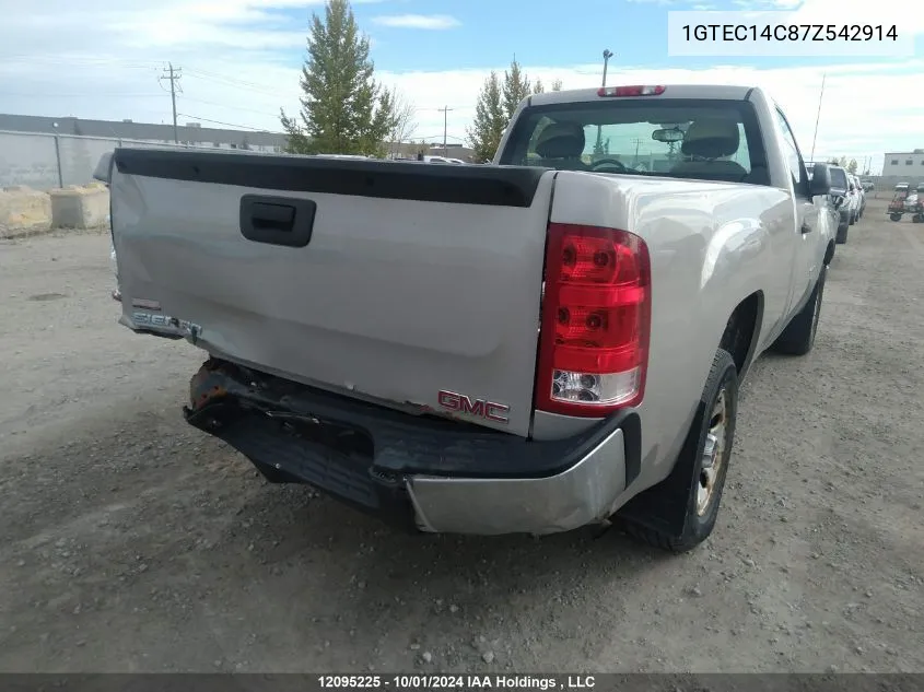 2007 GMC Sierra 1500 VIN: 1GTEC14C87Z542914 Lot: 12095225